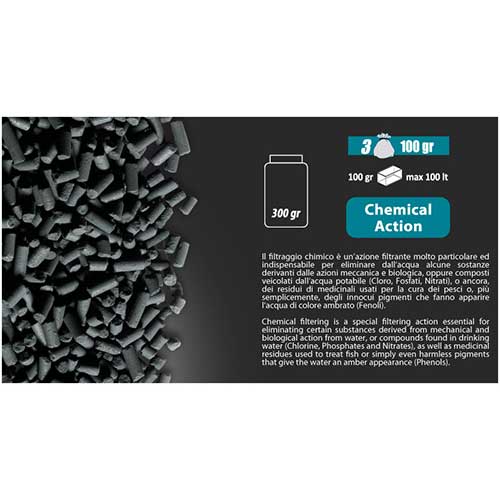 Newa Aqua Media Filter Carbon Active  Pellets 3 calze da 100g per circa 300 litri dolce e marino