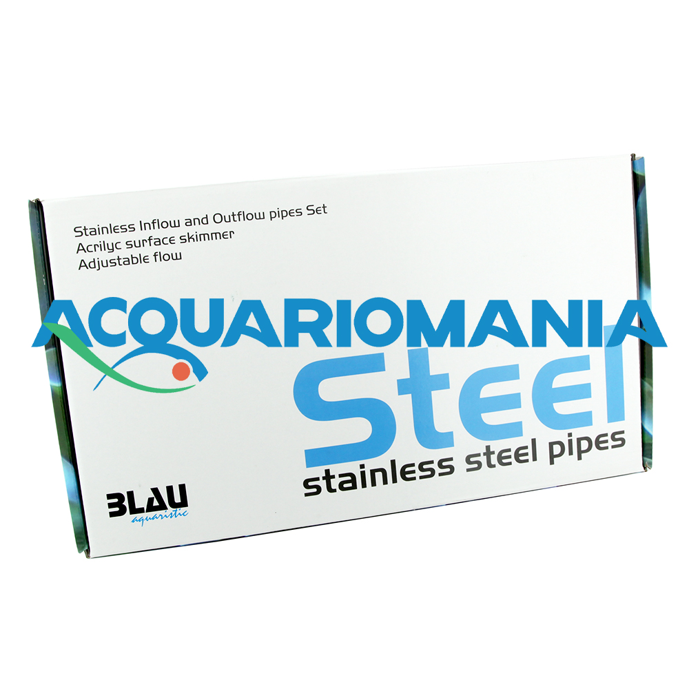 Blau Aquaristik Stainless Steel Pipes In- Out 22 per Filtri esterni