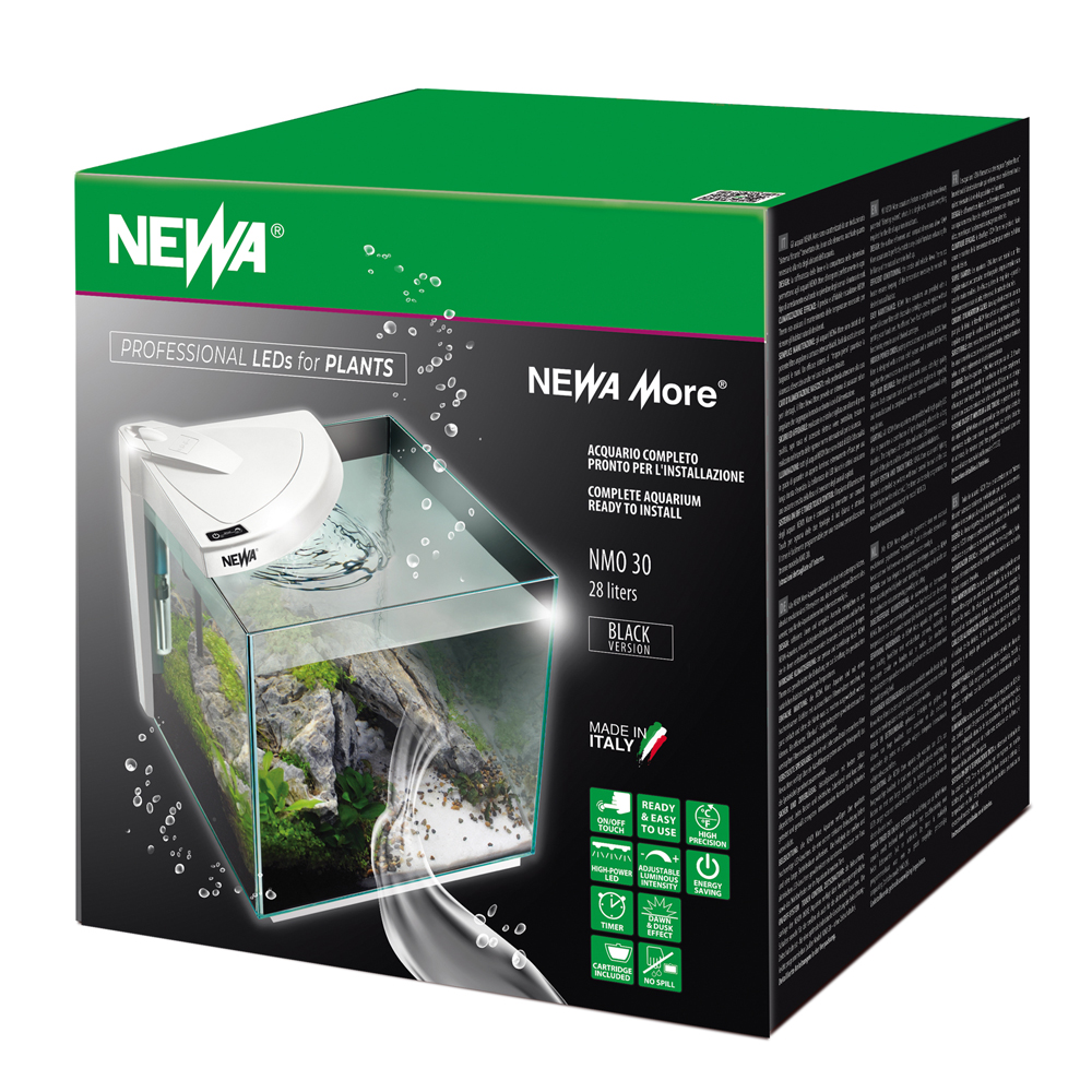 Newa More 30 Acquario Freshwater Completo di Illuminazione a Led Dual Touch 28 l Nero