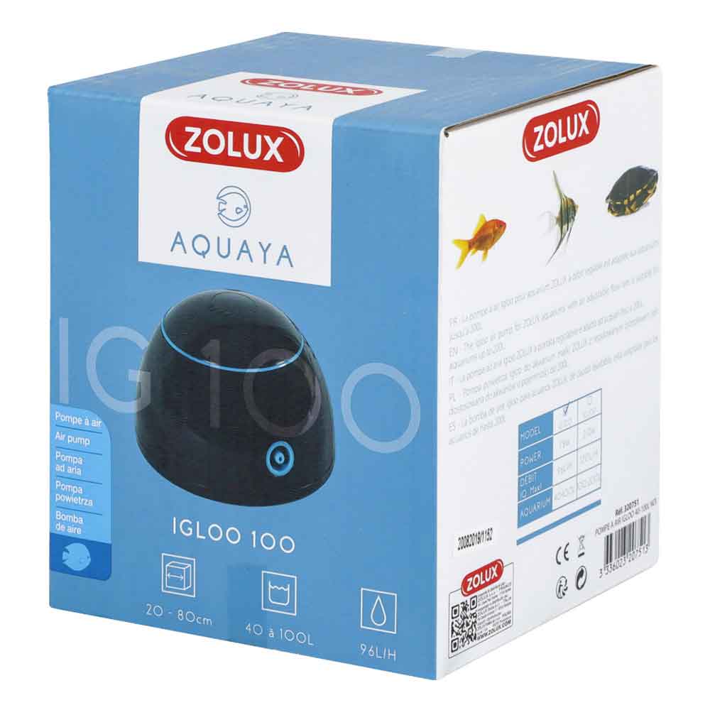 Zolux Igloo 100 Areatore 1 uscita per 40-100l Nero