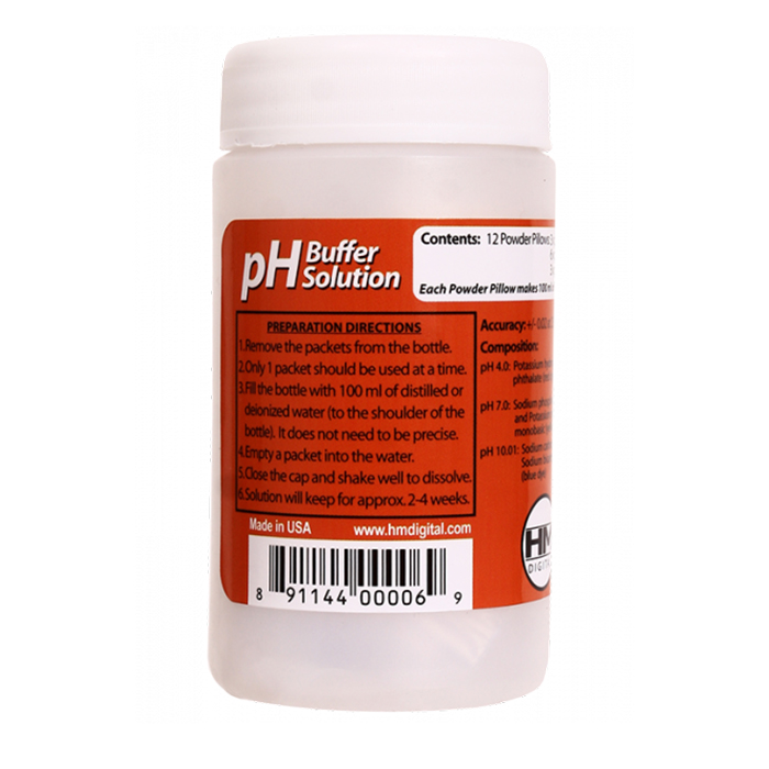 Hm Ph Buffer Soluzione PH 4.0 - 7.0 - 10.0 3 bustine per 1.2 litri totali