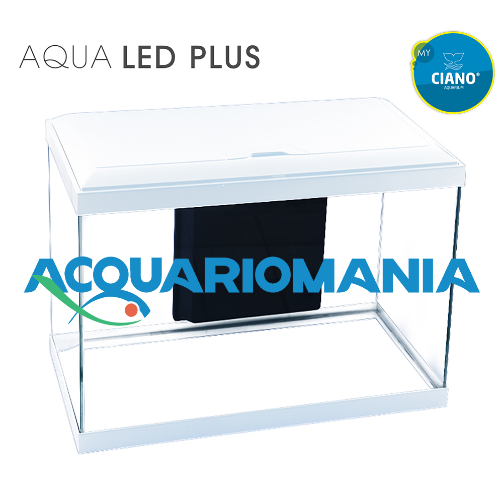 Ciano Aquarium Aqua 60 Plus Led bianco 65 litri 60x30x37,2h cm