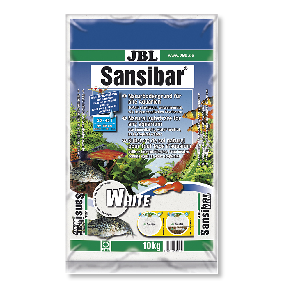 Jbl Sansibar White Substrato Bianco per acquari d'acqua dolce e marina 0,2-0,6mm 10Kg