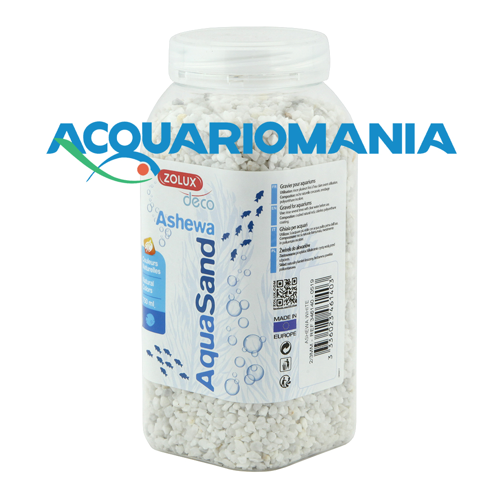 Zolux Aquasand Ashewa Ghiaia Bianca 4-6mm 750 ml 1,3Kg
