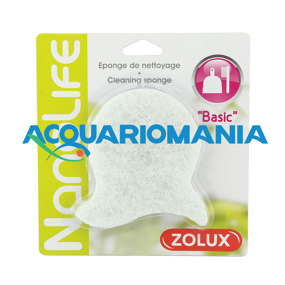 Zolux Cleaning Sponge Basic Spugna bianca pulizia vetri acquari