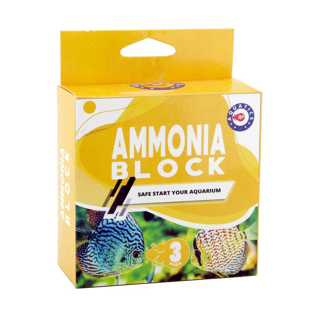 RP Aquatics Ammonia Block Resina Anti Ammoniaca per dolce e marino 3 Pad per 600l
