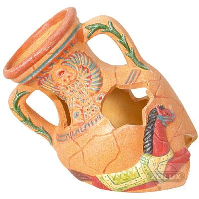 Zolux Collo d'anfora in ceramica dipinta 13 cm