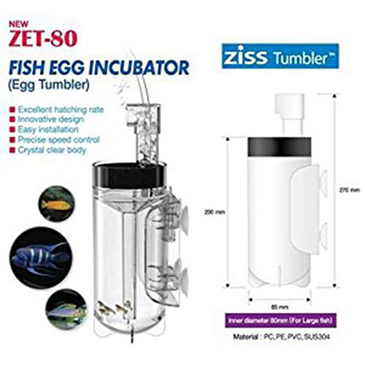 Ziss ZET-80 Egg Tumbler Incubatrice movimento uova di pesci grandi