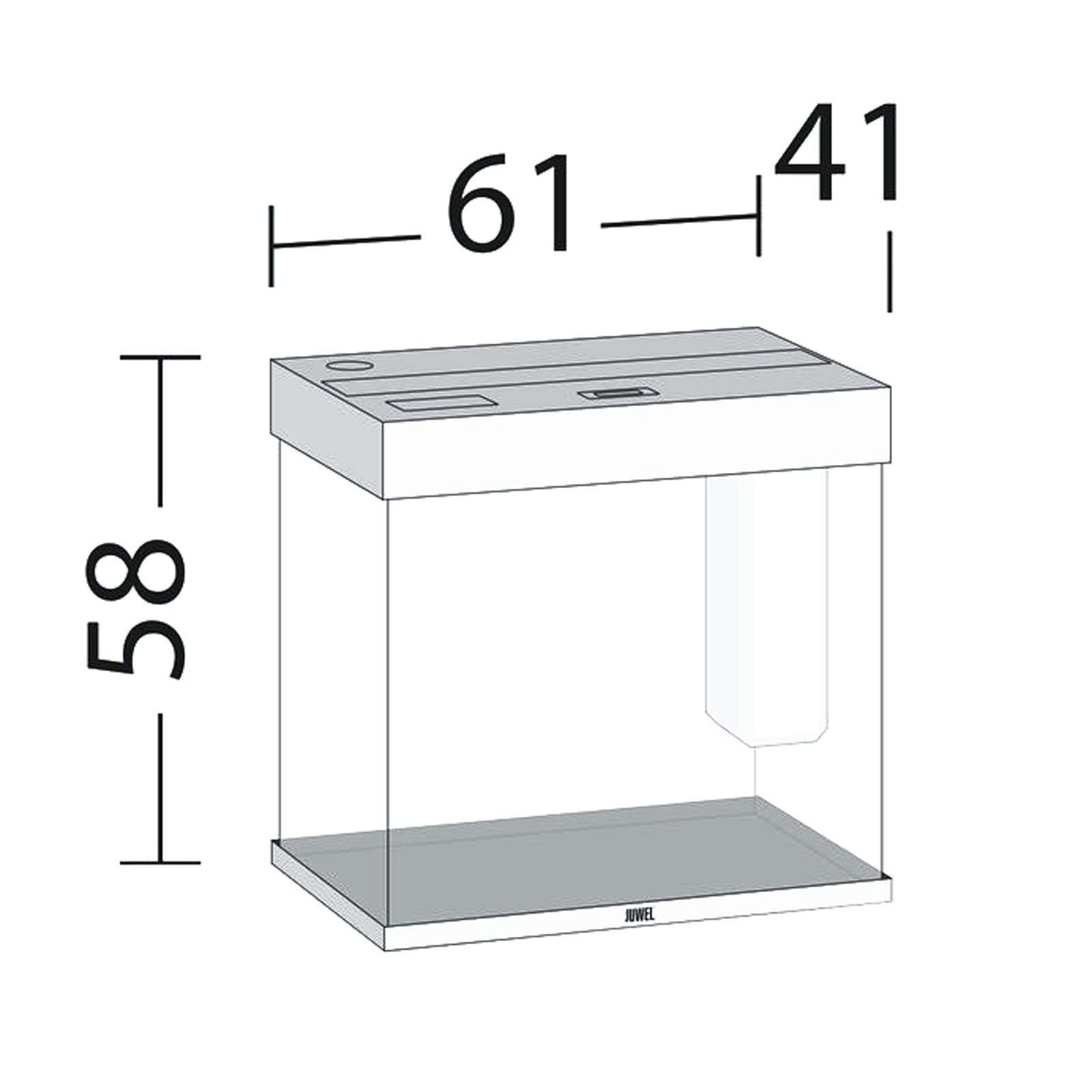 Juwel Acquario Lido 120 Litri LED Nero 61L x 41 x 58H cm