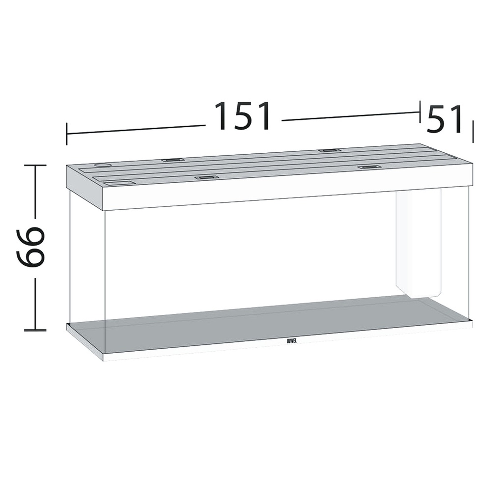 Juwel Acquario Rio 450 Litri LED Nero 151x51x66H cm