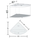 Juwel Acquario Trigon 350 Litri LED Nero mis. 123x87x65H cm