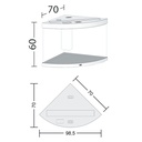 Juwel Acquario Trigon 190 Litri LED Faggio mis. 98,5x70x60H cm