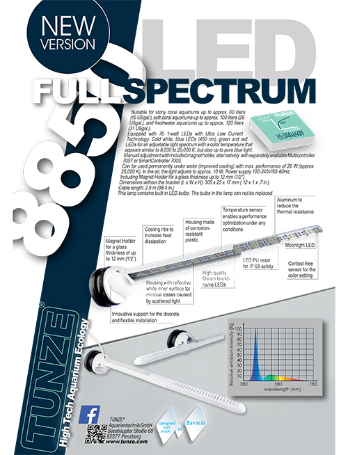 Tunze 8850.000 Led Full Spectrum 10/26W Lampada a Led per Nano Acquari Marini