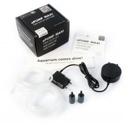 Aqualighter aPump Maxi Areatore super silenzioso a doppia uscita per acquari fino a 200 l