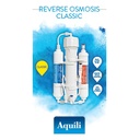 Aquili Impianto Osmosi Classic 50gpd (190litri al giorno) a 3 stadi in linea