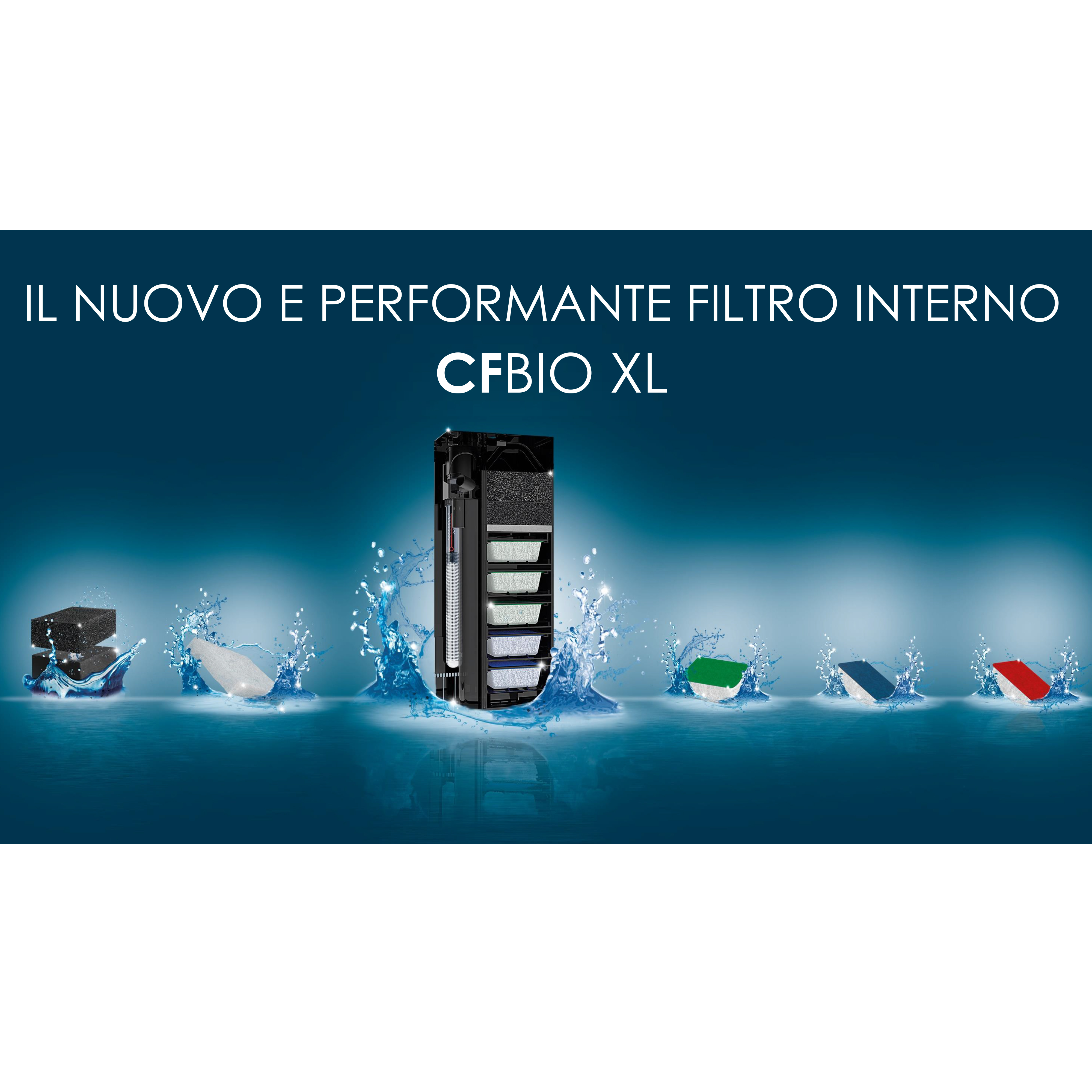Ciano Aquarium Emotions Nature Pro 60 Nero Acquario Filtro Interno 61,2x40,2xh56cm 108lt