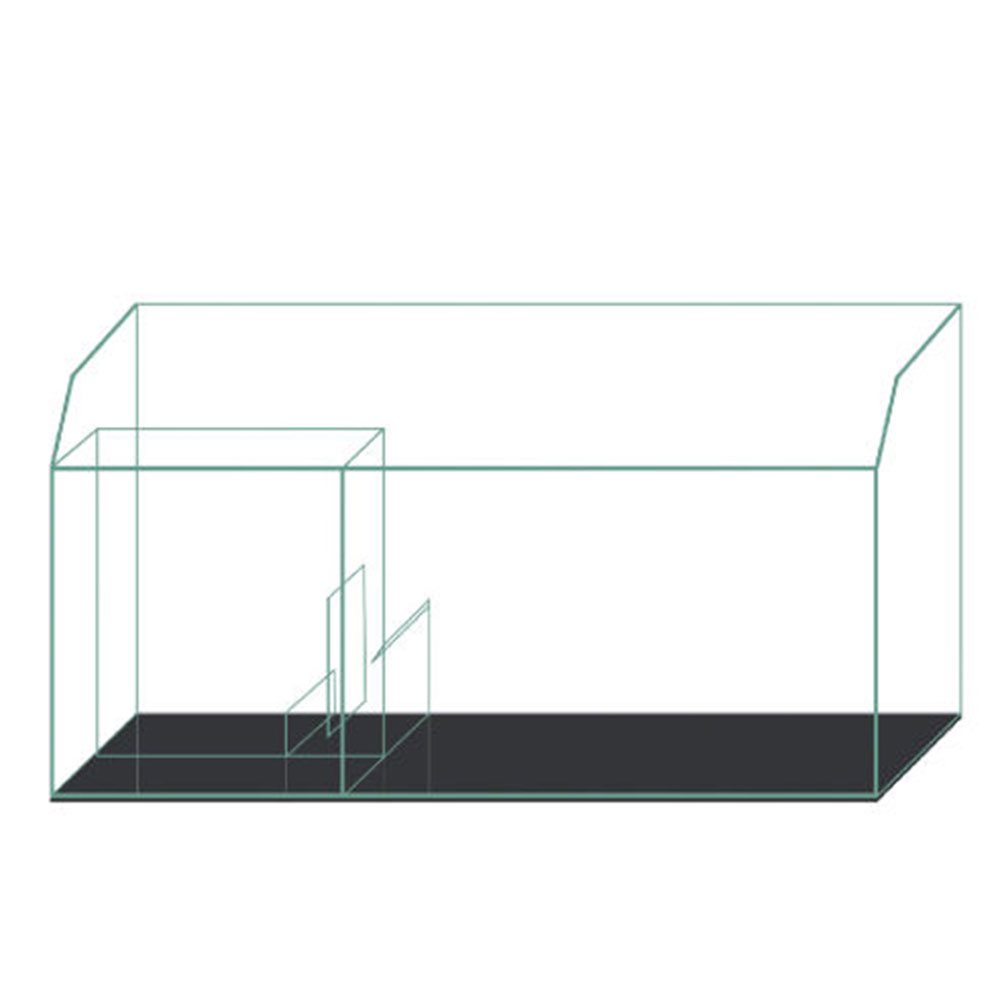 Blau Aquaristic Acquario Gran Cubic 540lt con Supporto bianco, Sump, Internal Overflow 152x60x60h cm