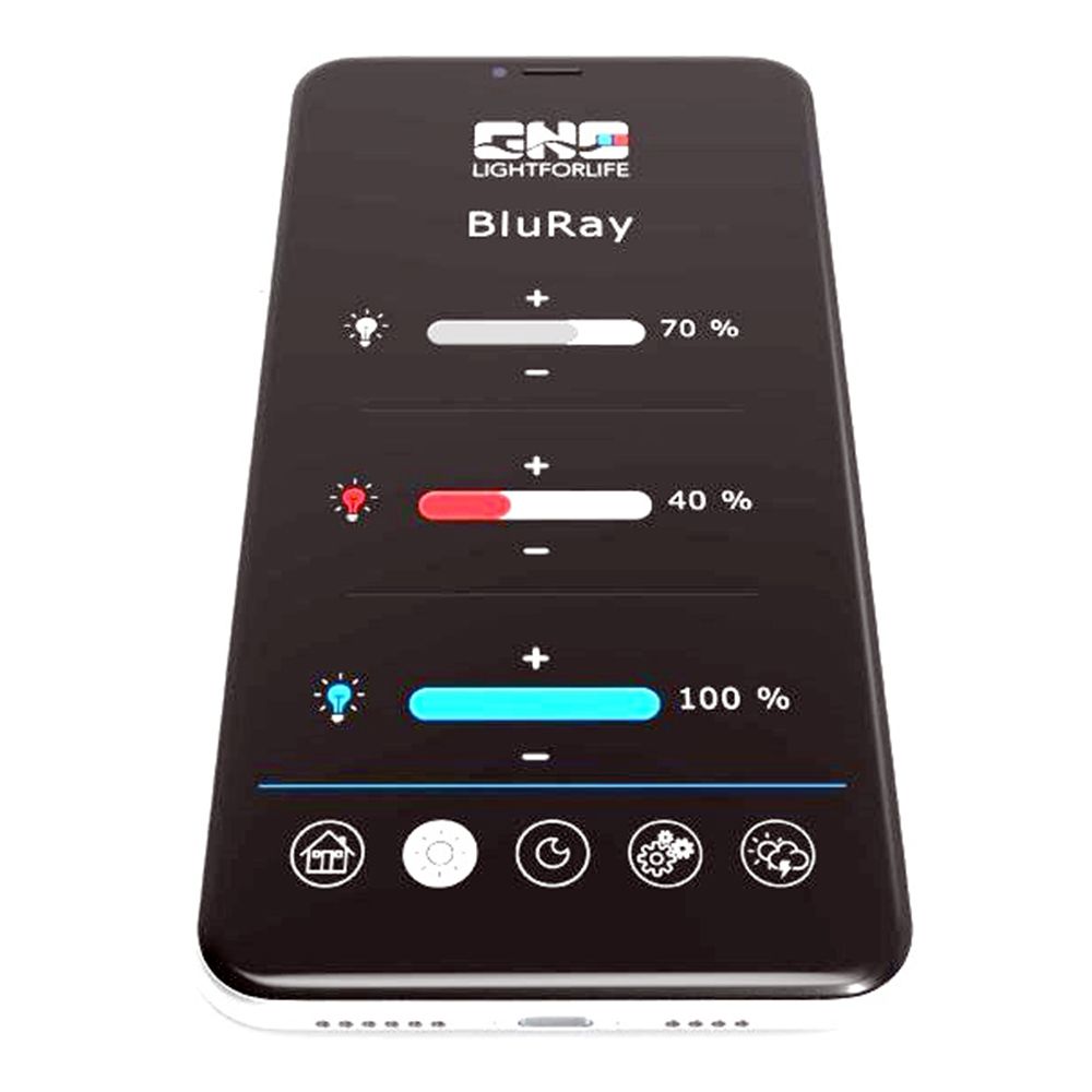 GNC BluRay Pro Plafoniera a Led Wi-fi per acquari marini 30x40x4cm 130W