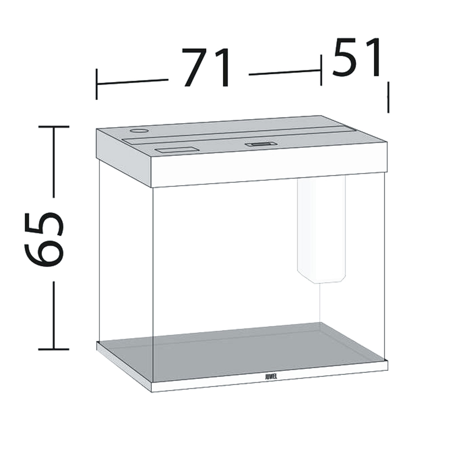 Juwel Acquario Lido 200 Litri LED Nero 71x 51x 65H cm