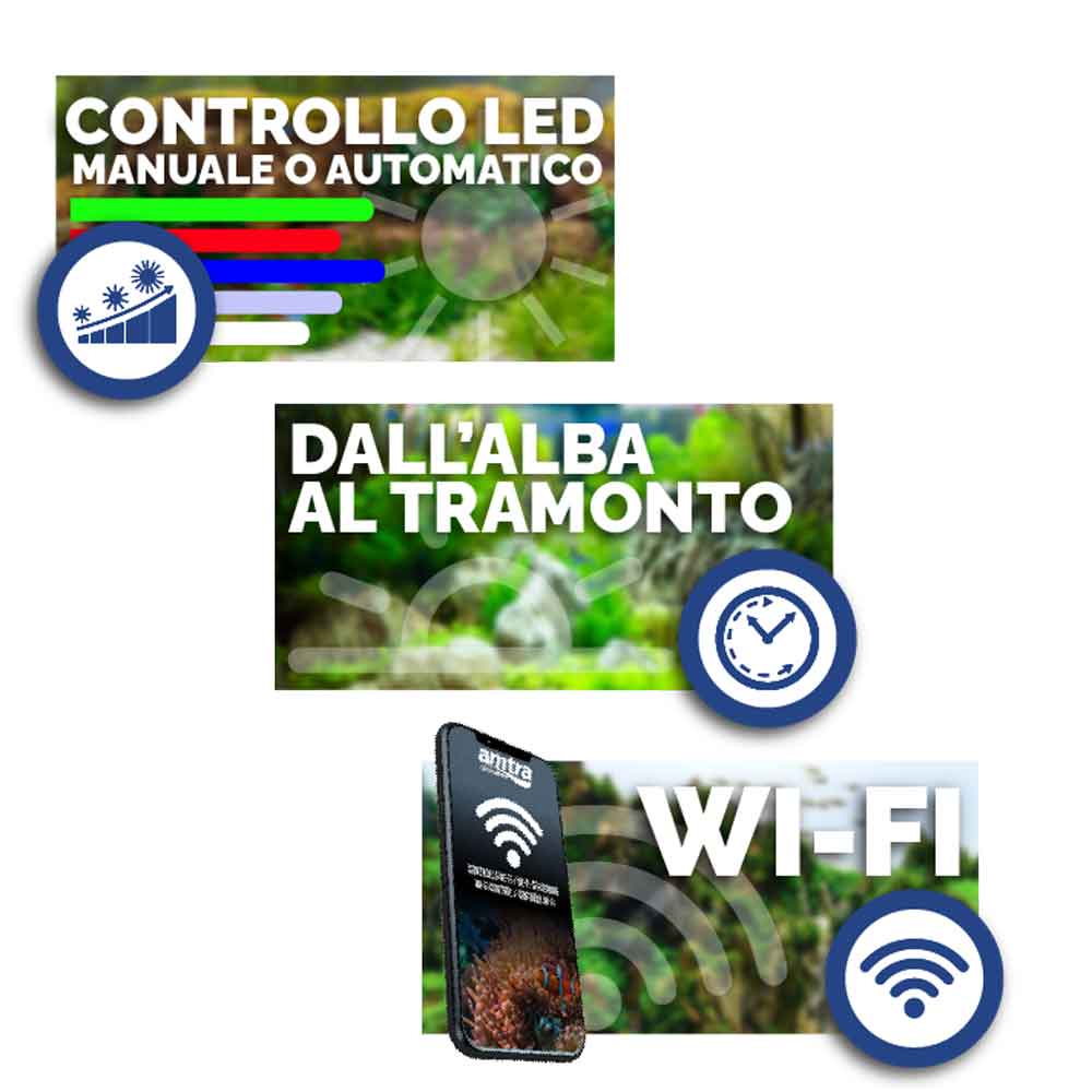 Amtra Led System Reef Lampada a Led Wi-Fi 800mm 32W per vasche da 75-100cm