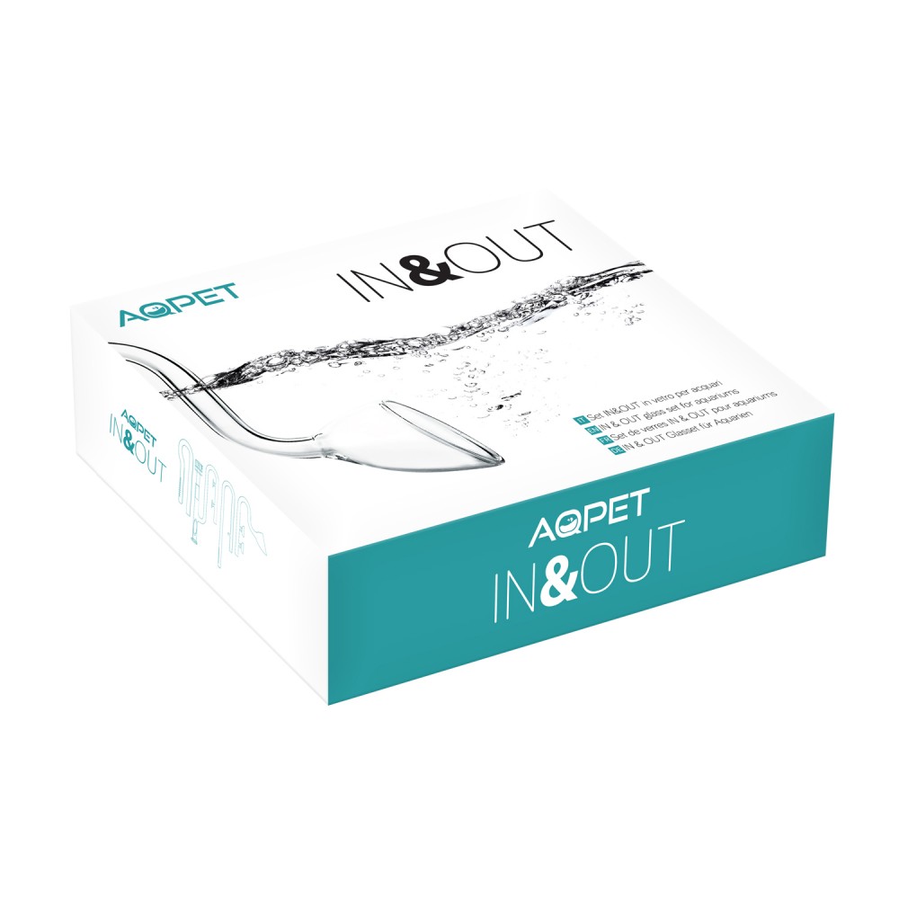 Aqpet In Out R-Type 13mm in vetro Set di mandata e aspirazione filtri esterni