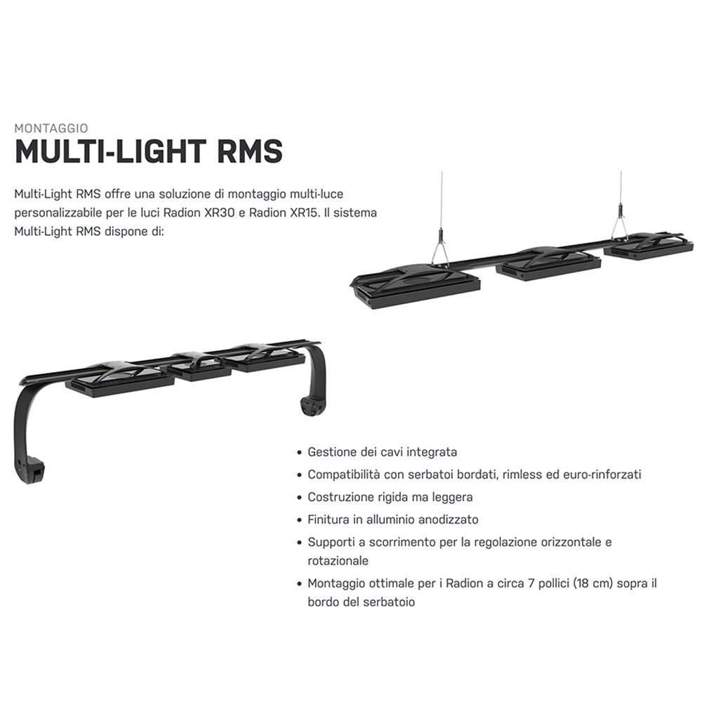 EcoTech Radion XR30W G6 PRO Plafoniera a Led per acquari di barriera 30cm 215W