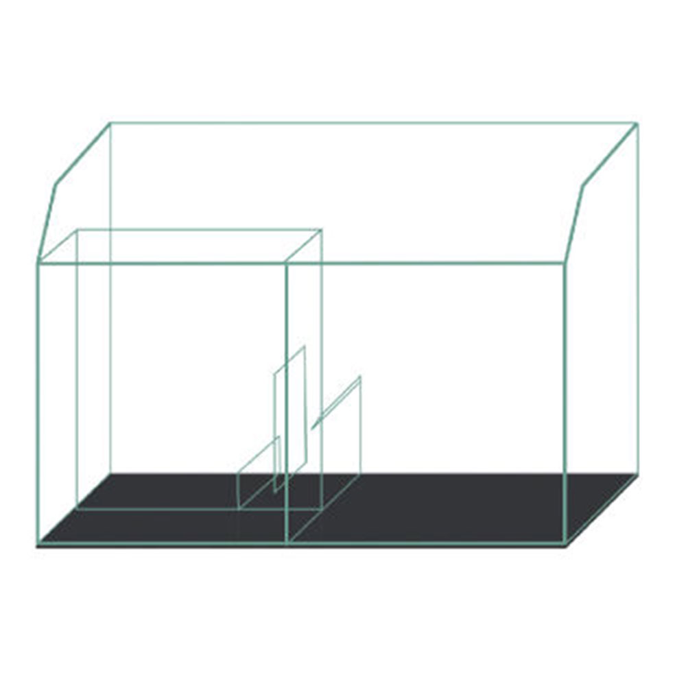 Blau Aquaristic Cubic Super Reef 92 Bianco Acquario Marino con Supporto 276 Litri
