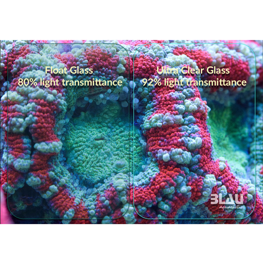 Blau Aquaristic Cubic Super Reef 122 Bianco Acquario Marino con Supporto 366 Litri