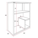 Aqpet Cabinet Nature Supporto per Acquari Shallow Effetto Legno Naturale 60x30x83h cm