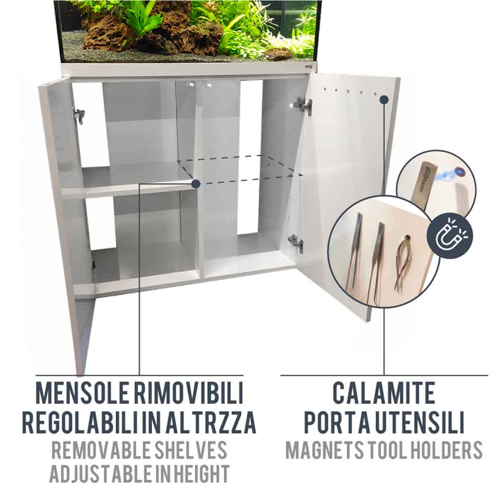 Amtra Acquario Alux Grey 220L 90x45x65h cm