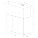 Nyos OPUS 440 G2 Slim Line Grigio Acquario Marino Reef 125x55x 55h cm