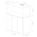 Nyos OPUS 440 G2 Slim Line Bianco Acquario Marino Reef 125x55x 55h cm