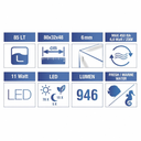 Amtra Acquario System V2 80 Led completo Nero 65lt 80x32x48h cm