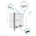 Askoll Opera 150 Stand Mobile supporto Steel 80x40x80h cm