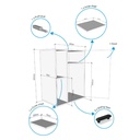 Askoll Opera 110 Stand Mobile supporto Nero 60x40x80h cm