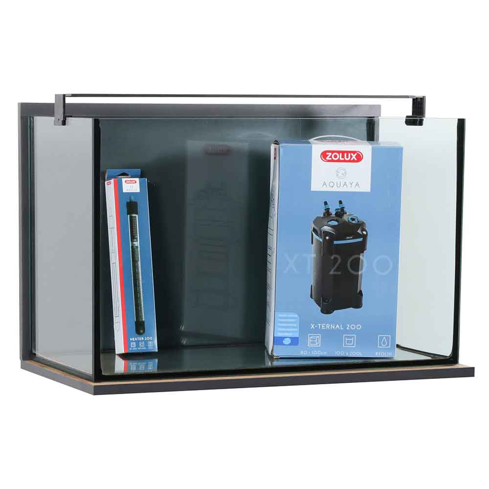Zolux Acquario Aqua IdroMax Grigio 200 Completo 110,3x45x56,3h cm