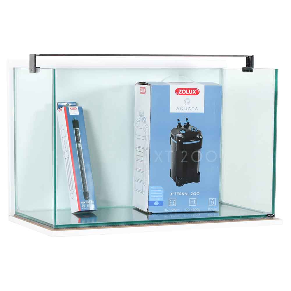Zolux Acquario Aqua IdroMax Bianco 200 Completo 110,3x45x56,3h cm