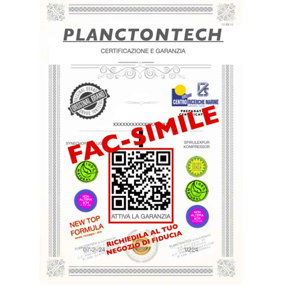 Planctontech FitoNatural Kompressor 150ml per creare 1150ml di Fito integrato con BluGold