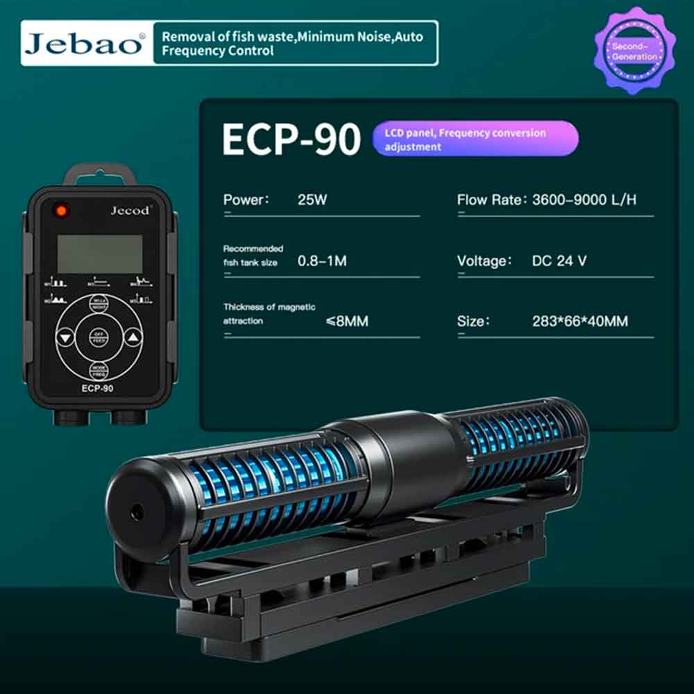 Jebao/Jacod Pompa di movimento ECP 90 a flusso incrociato per acquari fino a 100cm