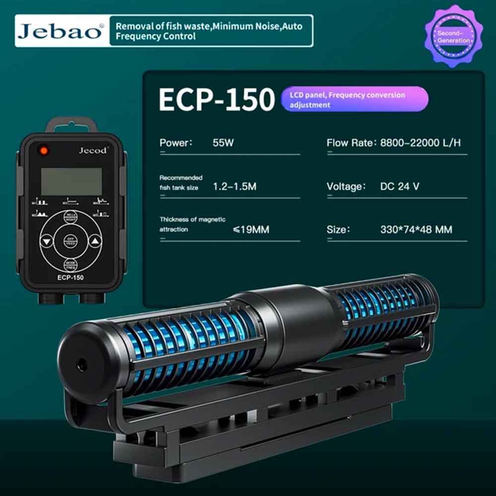 Jebao/Jacod Pompa di movimento ECP 150 a flusso incrociato per acquari fino a 150cm