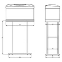 Tetra Mobile Supporto per Acquario Starter Line 54/80 60,5x36x72,5h cm bianco
