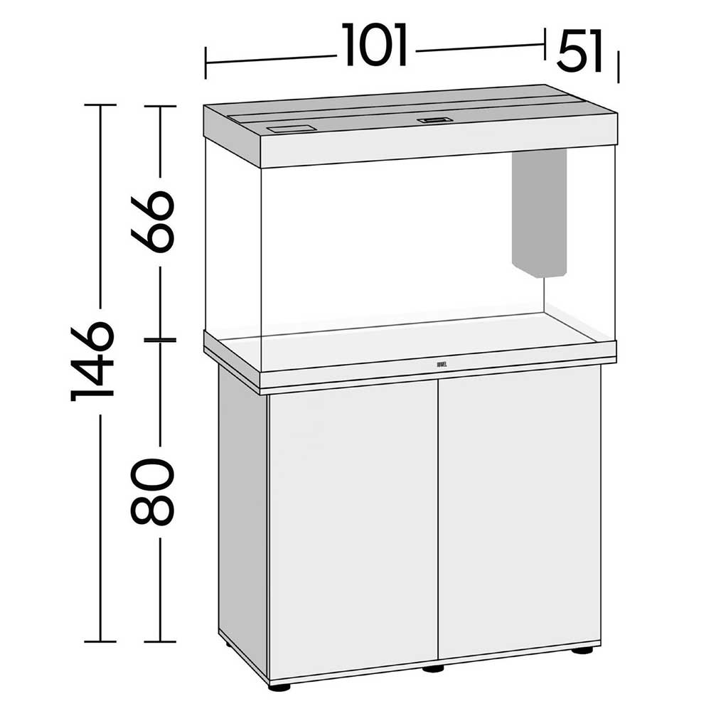 Juwel Acquario Rio 290 Litri LED Bianco 101x51x66H cm
