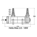 Aquamedic Helix Max 2.0 Lampada Sterilizzatrice UV-C 18W