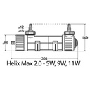 Aquamedic Helix Max 2.0 Lampada Sterilizzatrice UV-C 9W
