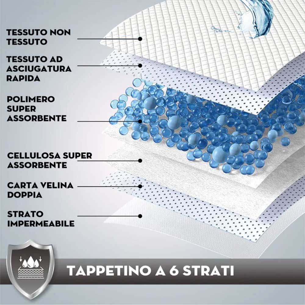 Croci Super Nappy Tappetini Igienici Assorbenti 60x60cm 50pz