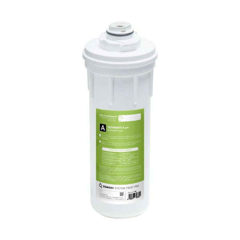 Aqpet Osmosy Twist Pro Impianto Osmosi Sgancio Rapido 4 Stadi 75 Gal-270 l/giorno