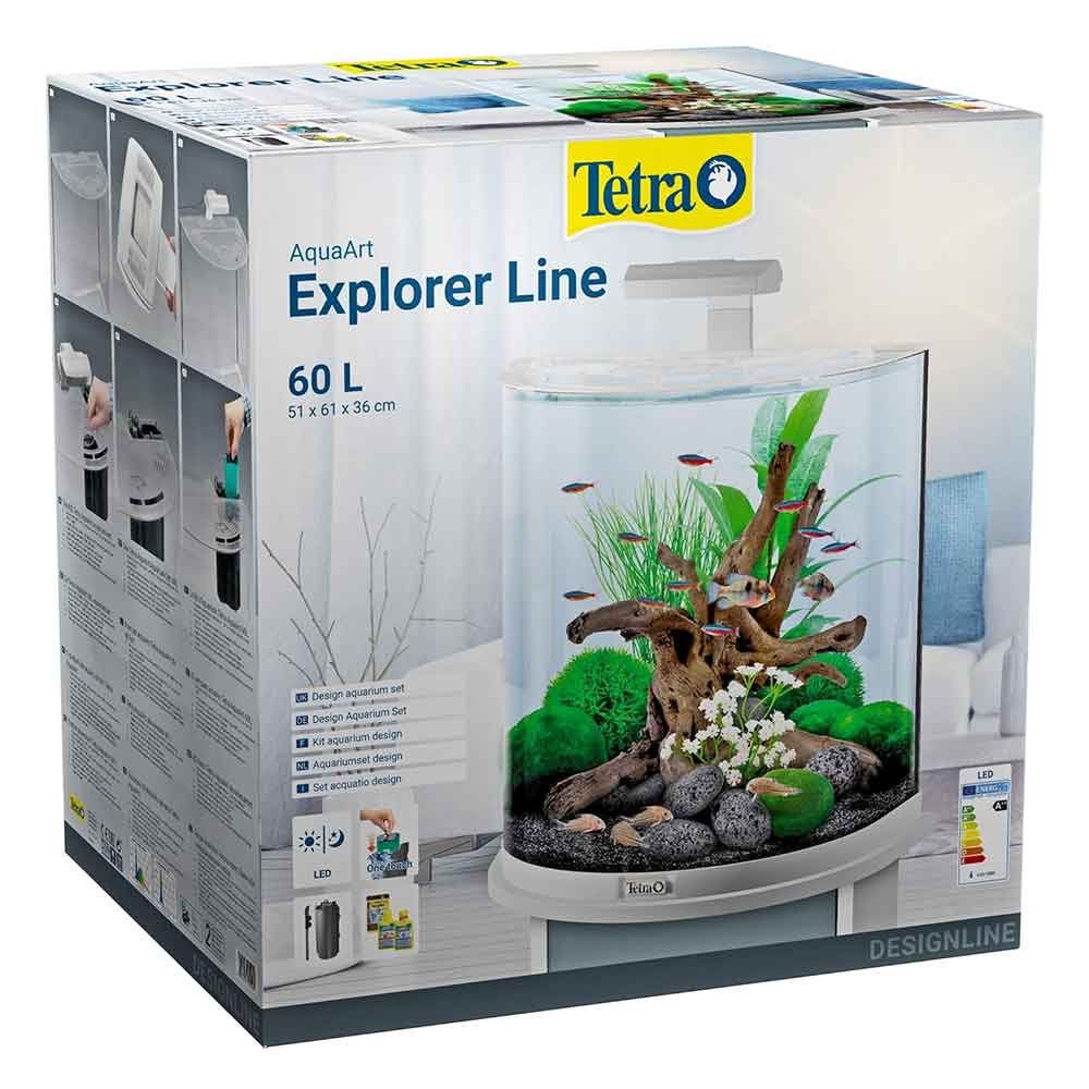 Tetra Aquaart Explorer Line Acquario 60 litri bianco 61x36x51h cm