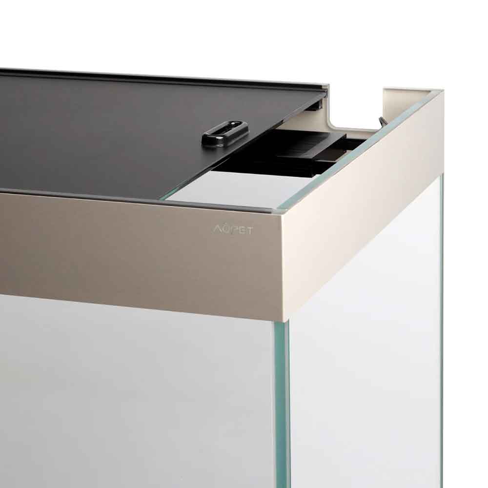Aqpet Acquario Riverium Plus Tortora Vetro Extrachiaro con Supporto 90X50X55h cm