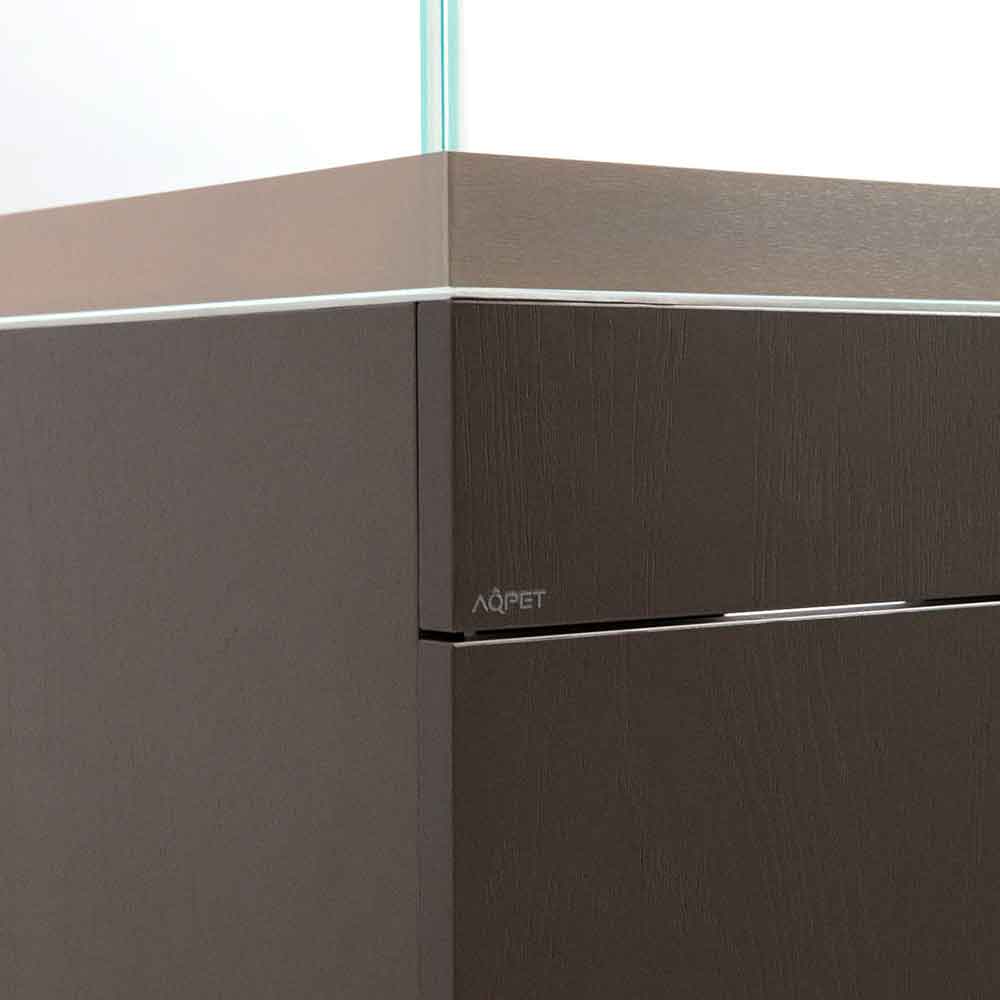 Aqpet Acquario Riverium Plus Vetro Extrachiaro con Supporto Nero 90X50X55h cm