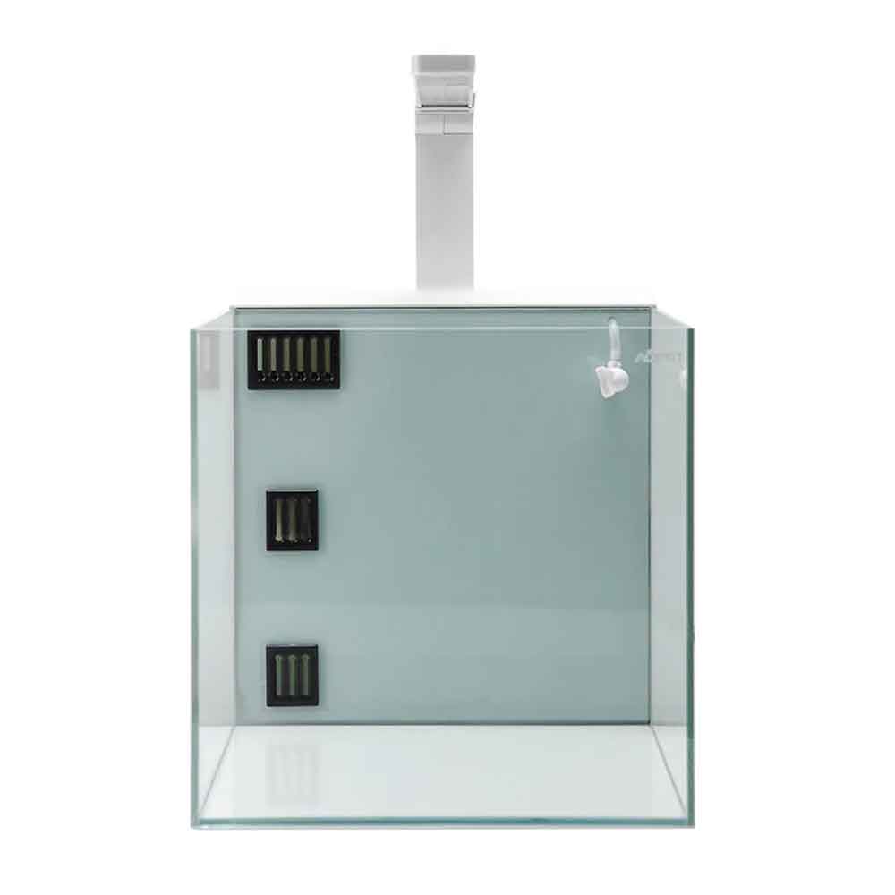 Aqpet Aqua 60 Rear Bianco Acquario Vetro Extrachiaro 50x50x50h cm